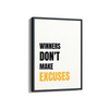 Winners don't make excuses Quote Wall Art