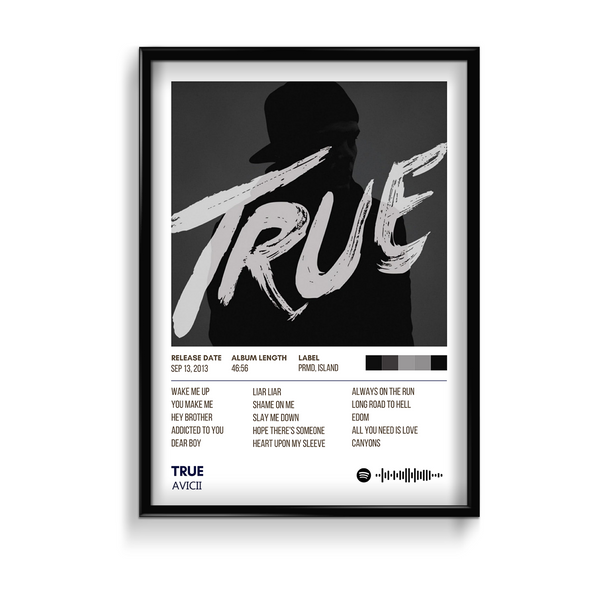 True by Avicii Album Poster