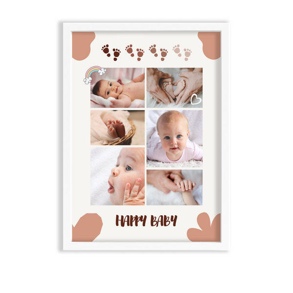 Happy Baby 6 Image Custom Collage Wall Art