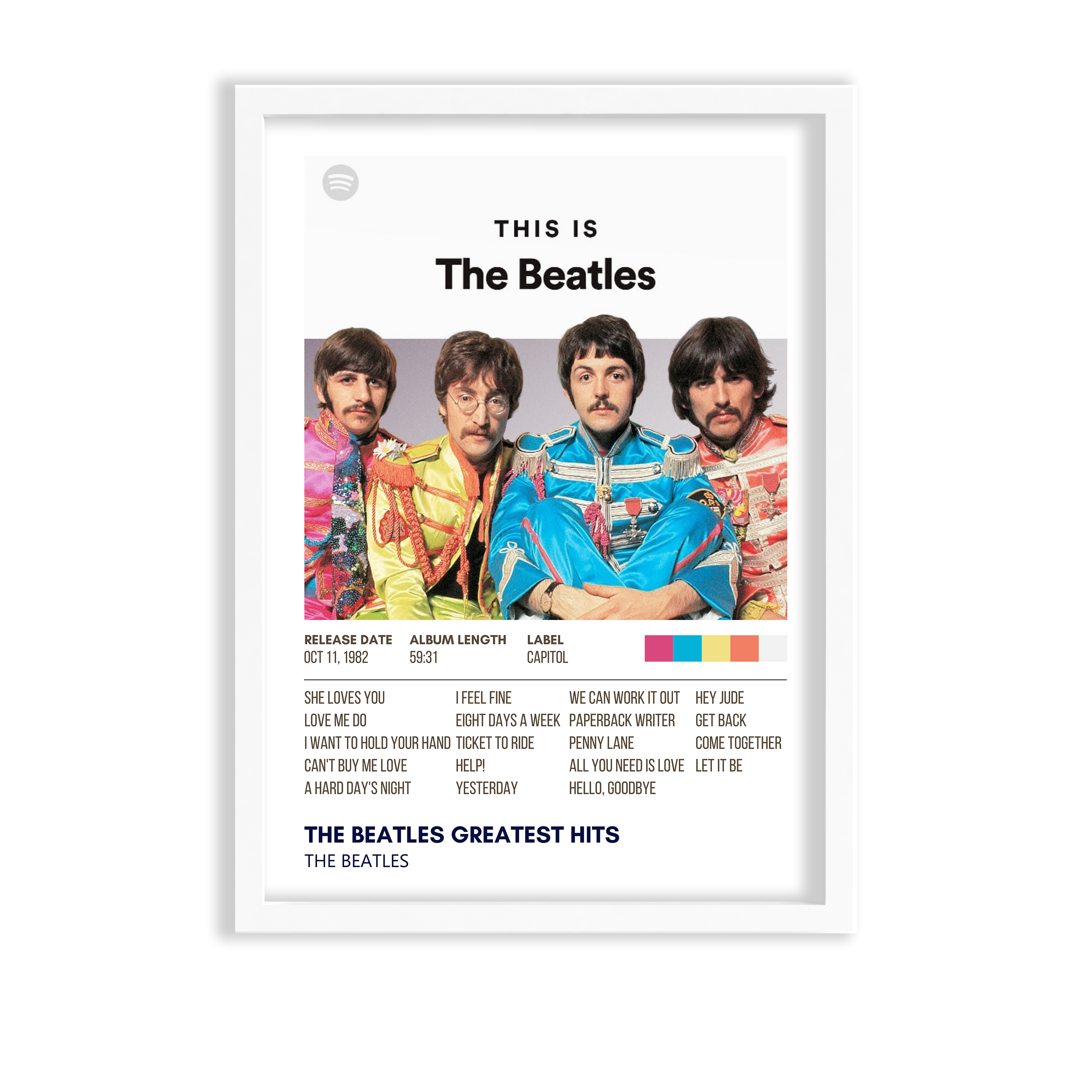 The Beatles Greatest Hits by The Beatles Music Album Poster