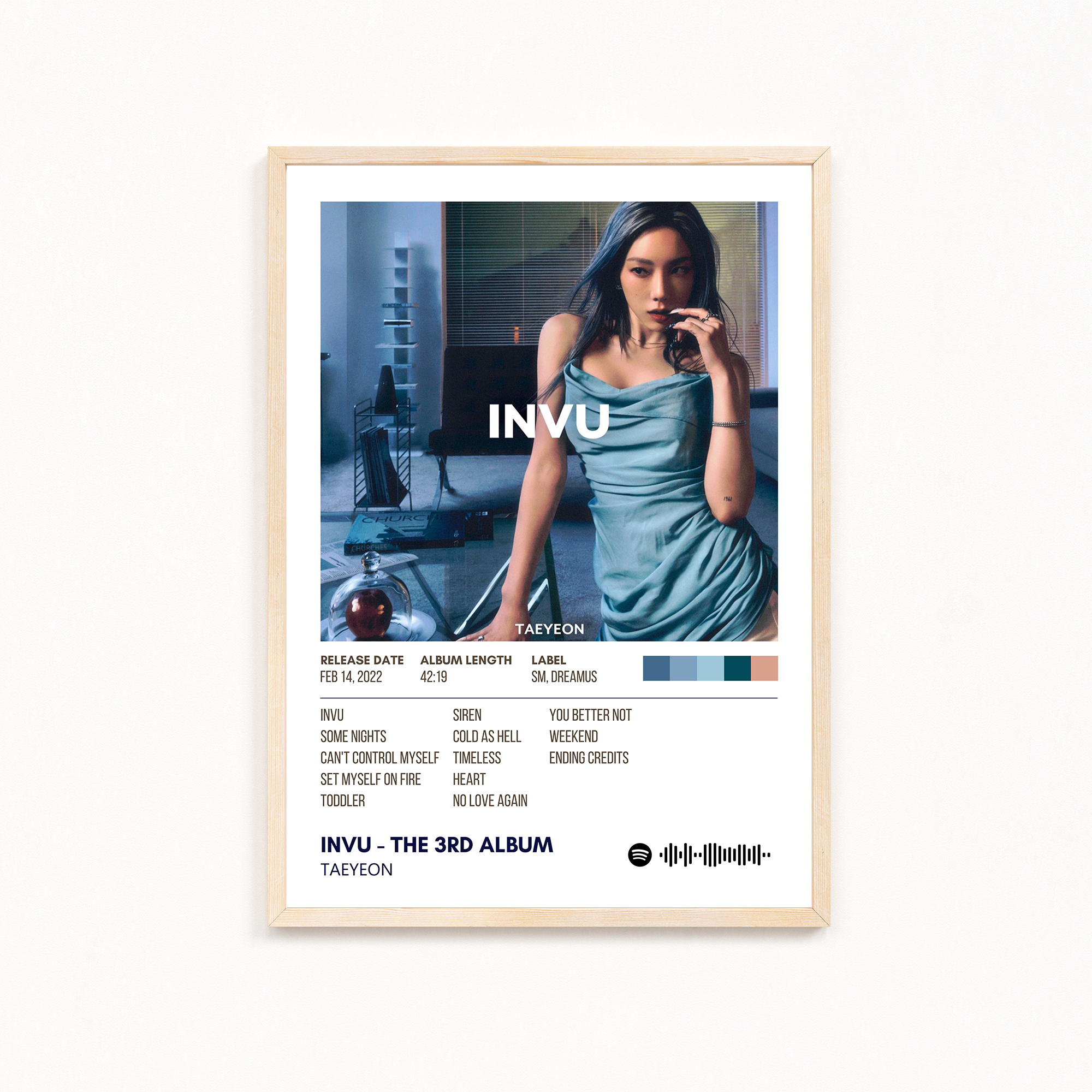 Invu - The 3rd Album by Taeyeon Music Album Poster