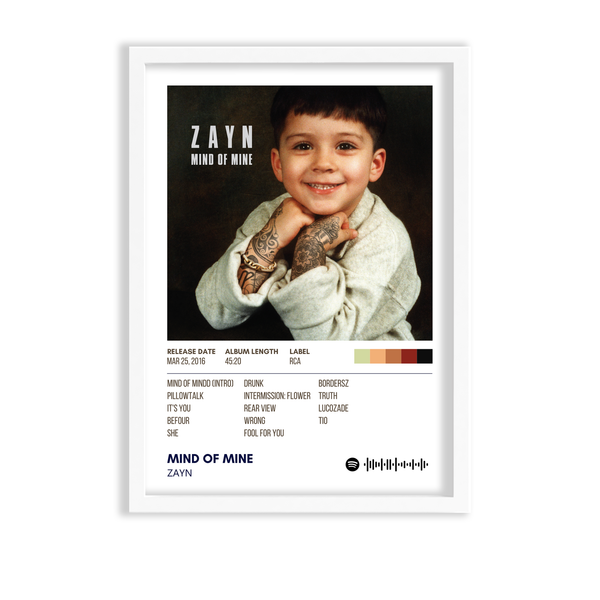 Mind of Mine by Zayn Music Album Poster