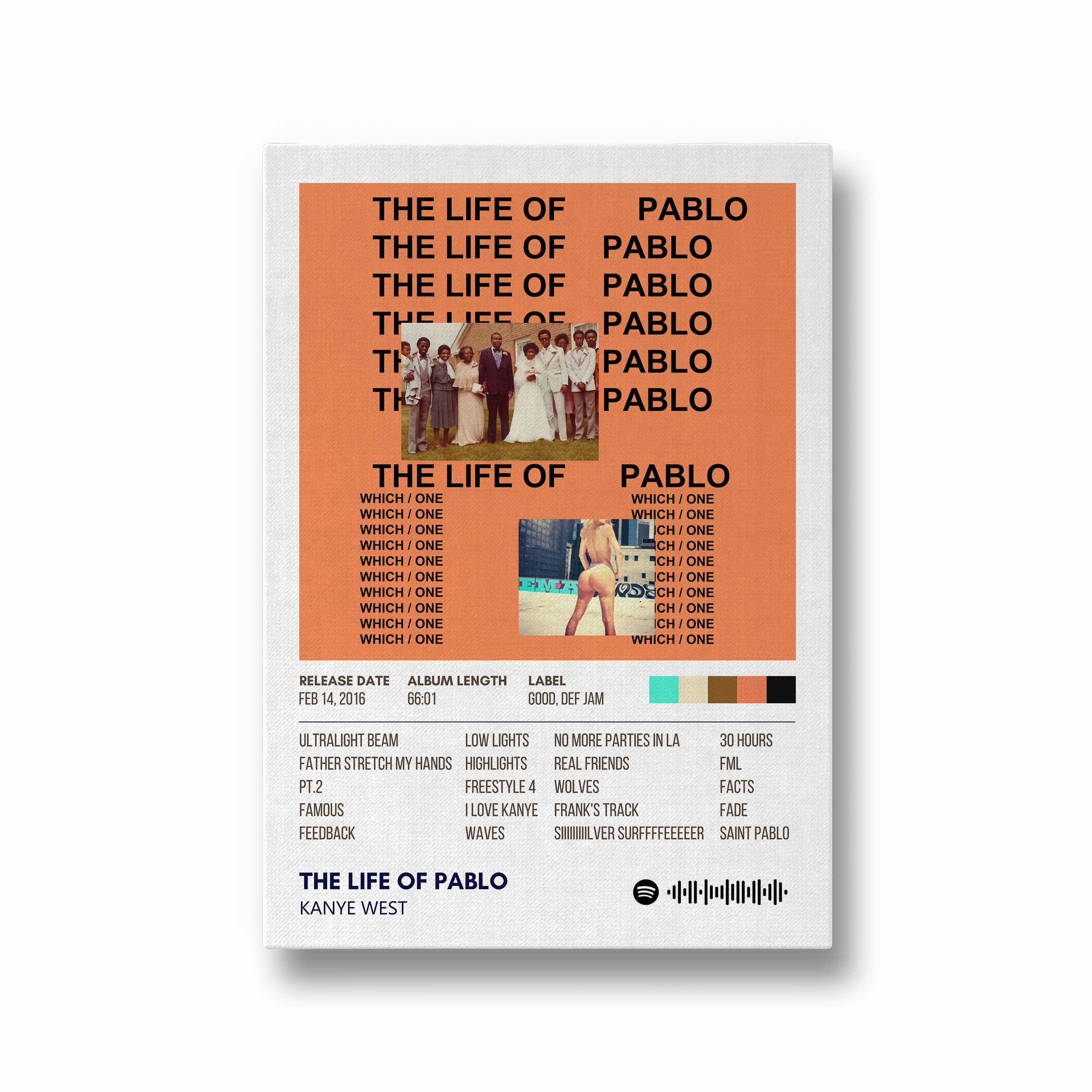 The Life of Pablo by Kanye West Music Album Poster