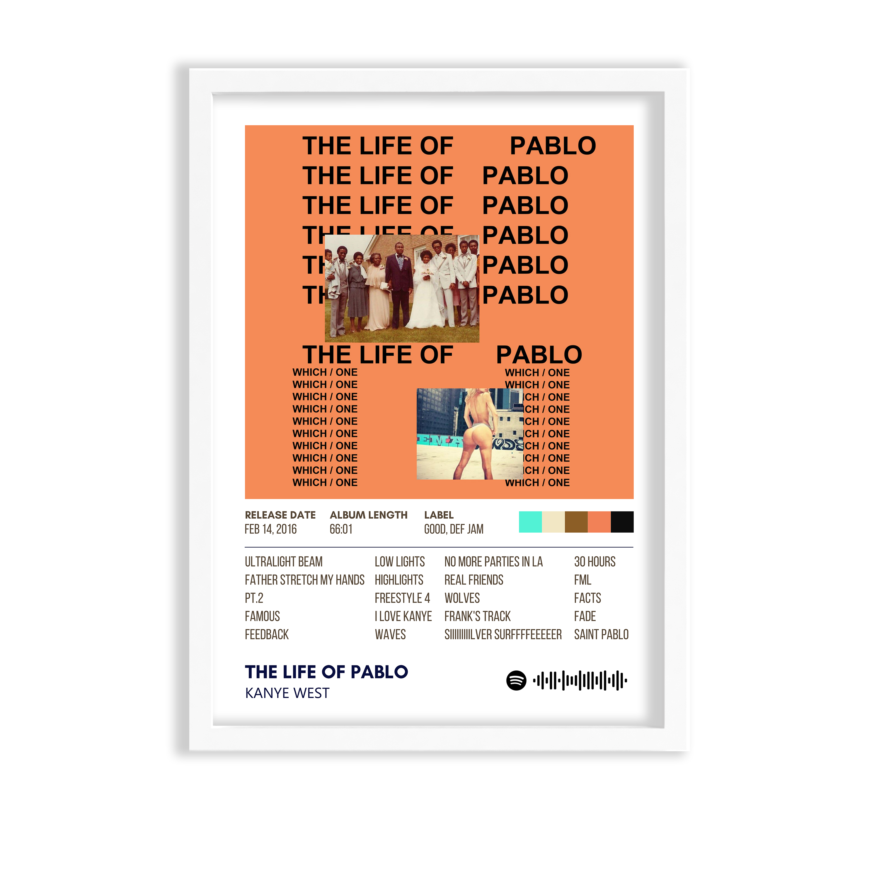 The Life of Pablo by Kanye West Music Album Poster