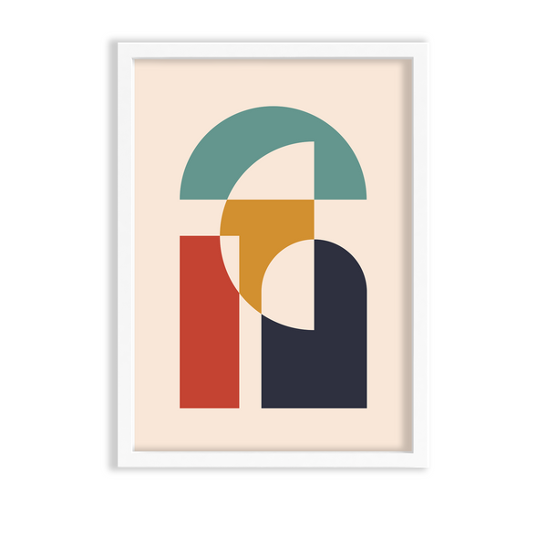 Silent Friends Abstract Geometric Modern Wall Art