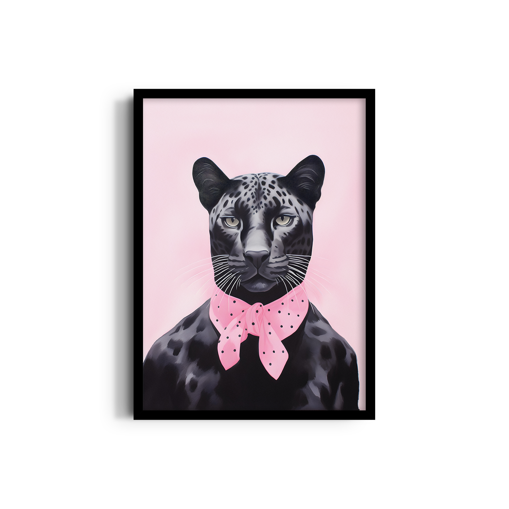 Elegance in the Wild (Leopard with a bow) Wall Art