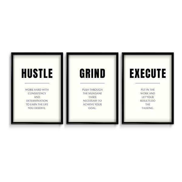 Set of 3 Quotes Wall Art