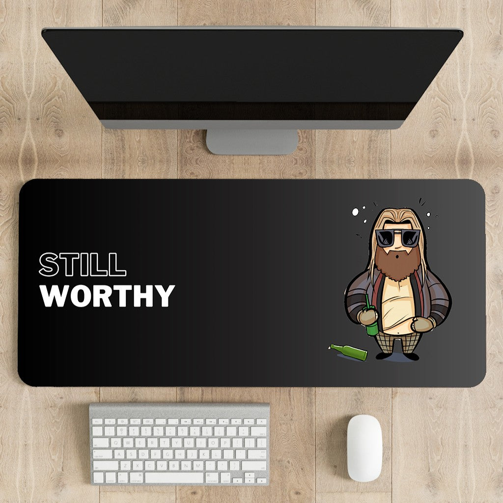 Still Worthy Dark Desk Mat | Desk Pad | Mouse Pad