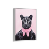 Elegance in the Wild (Leopard with a bow) Wall Art
