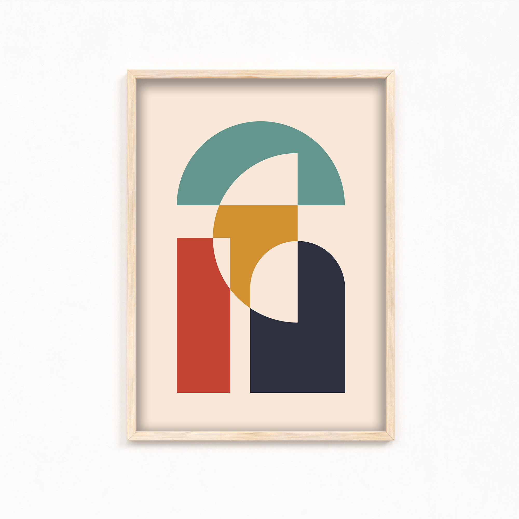 Silent Friends Abstract Geometric Modern Wall Art