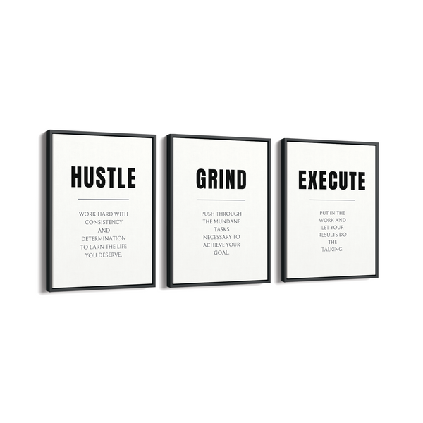 Set of 3 Quotes Wall Art