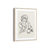 Morning Coffee Modern Line Wall Art