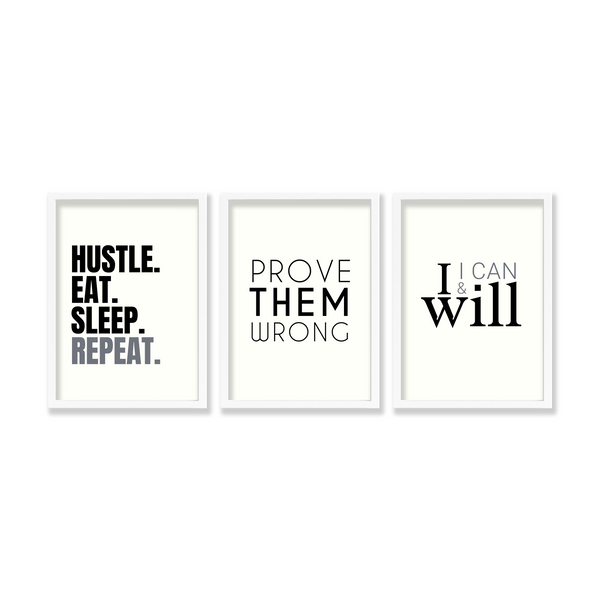 Set of 3 Quotes Wall Art