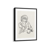 Morning Coffee Modern Line Wall Art