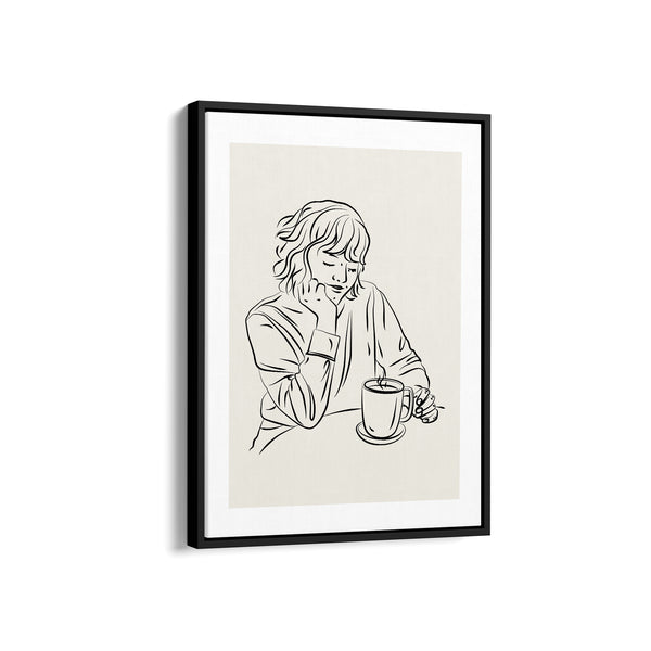 Morning Coffee Modern Line Wall Art