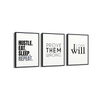 Set of 3 Quotes Wall Art