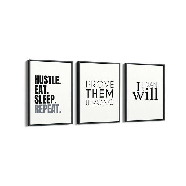 Set of 3 Quotes Wall Art