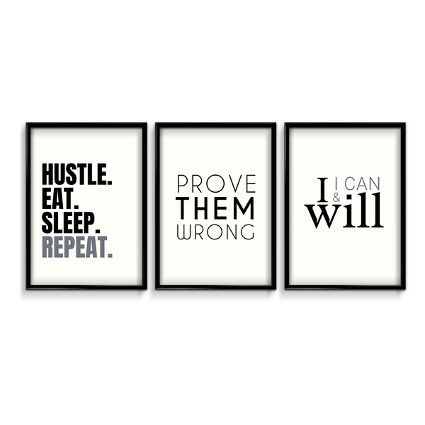 Set of 3 Quotes Wall Art