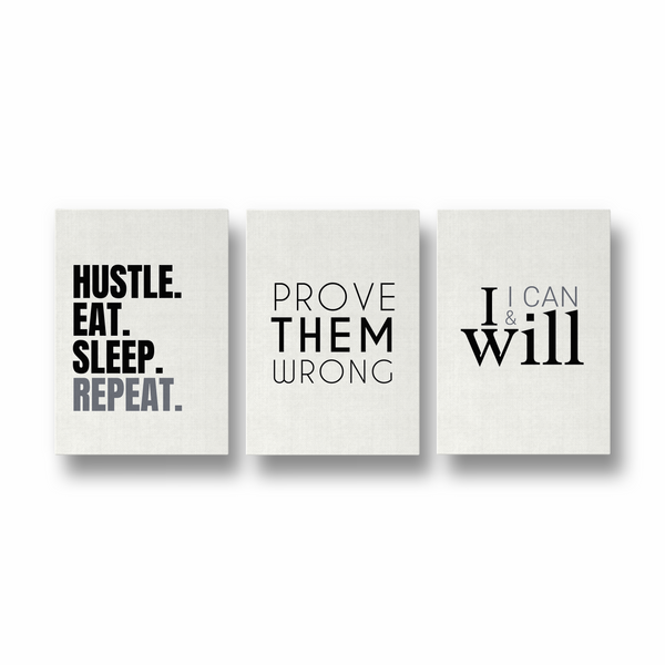 Set of 3 Quotes Wall Art