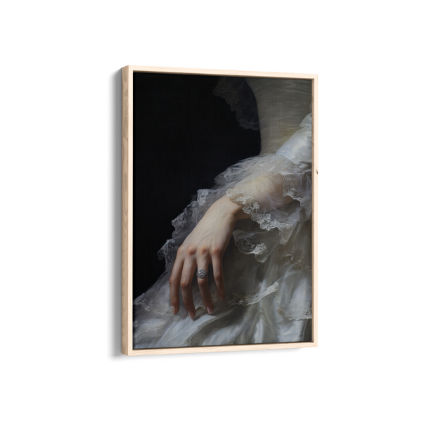 Regal Grace: Adorned Fingers in Gentle Embrace Wall Art