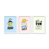 Set of 3 Travel Quotes Wall Art