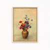 Flowers in a Vase (1910) by Odilon Redon Botanical Wall Art
