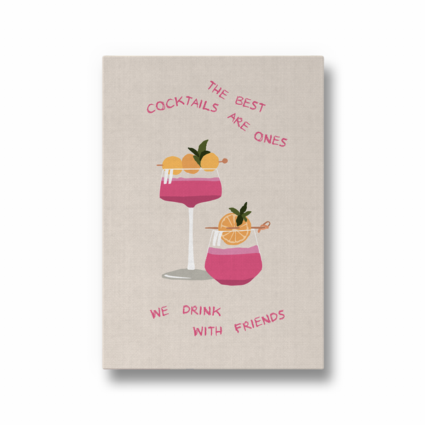 Best Cocktails with Friends Journey Wall Art