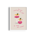 Best Cocktails with Friends Journey Wall Art