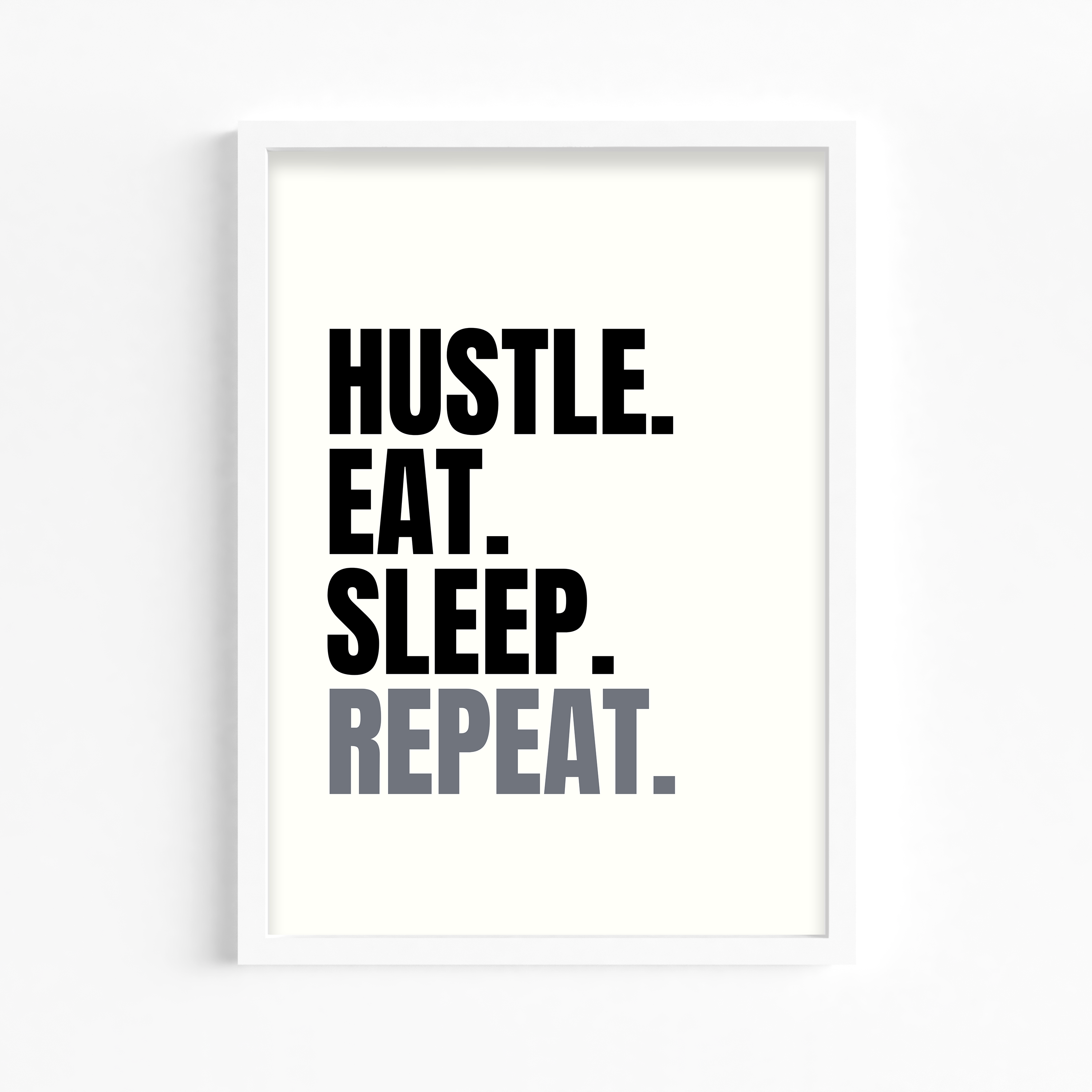 Hustle Eat Sleep Repeat Wall Art