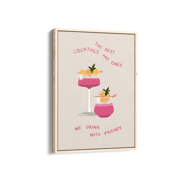 Best Cocktails with Friends Journey Wall Art