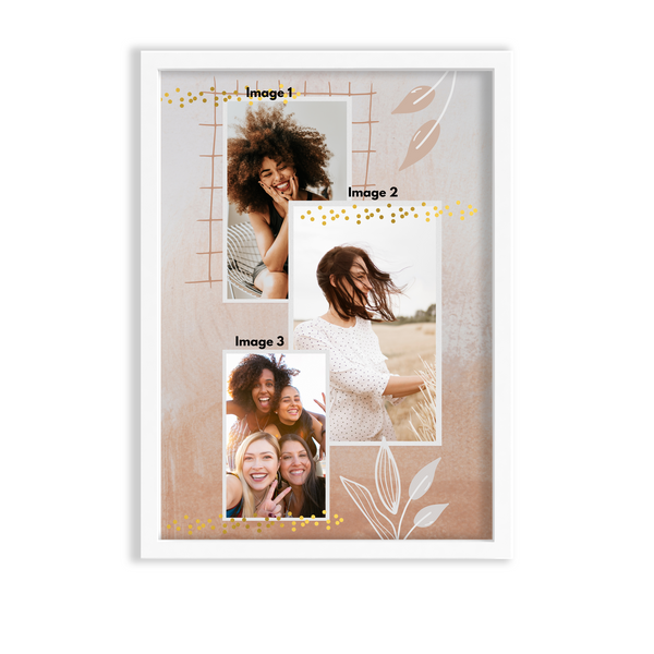 Boho Style 3 Image Collage Wall Art