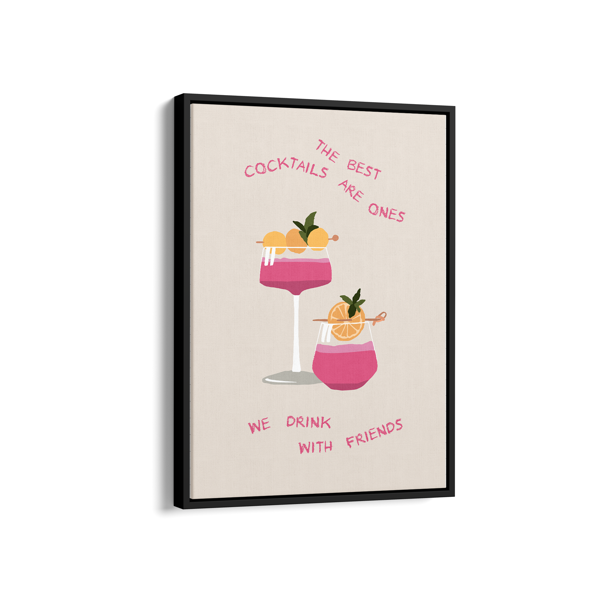 Best Cocktails with Friends Journey Wall Art