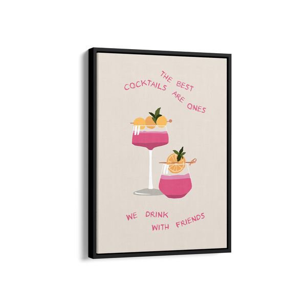 Best Cocktails with Friends Journey Wall Art