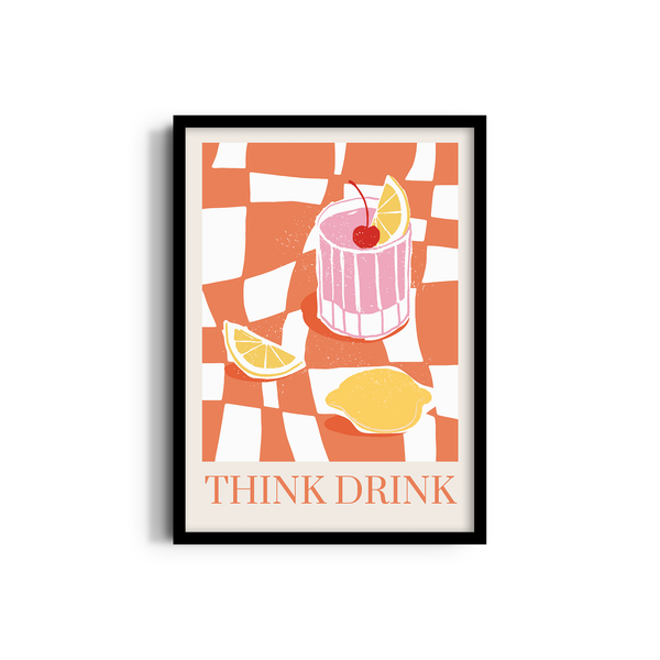 Think Drink Food Wall Art