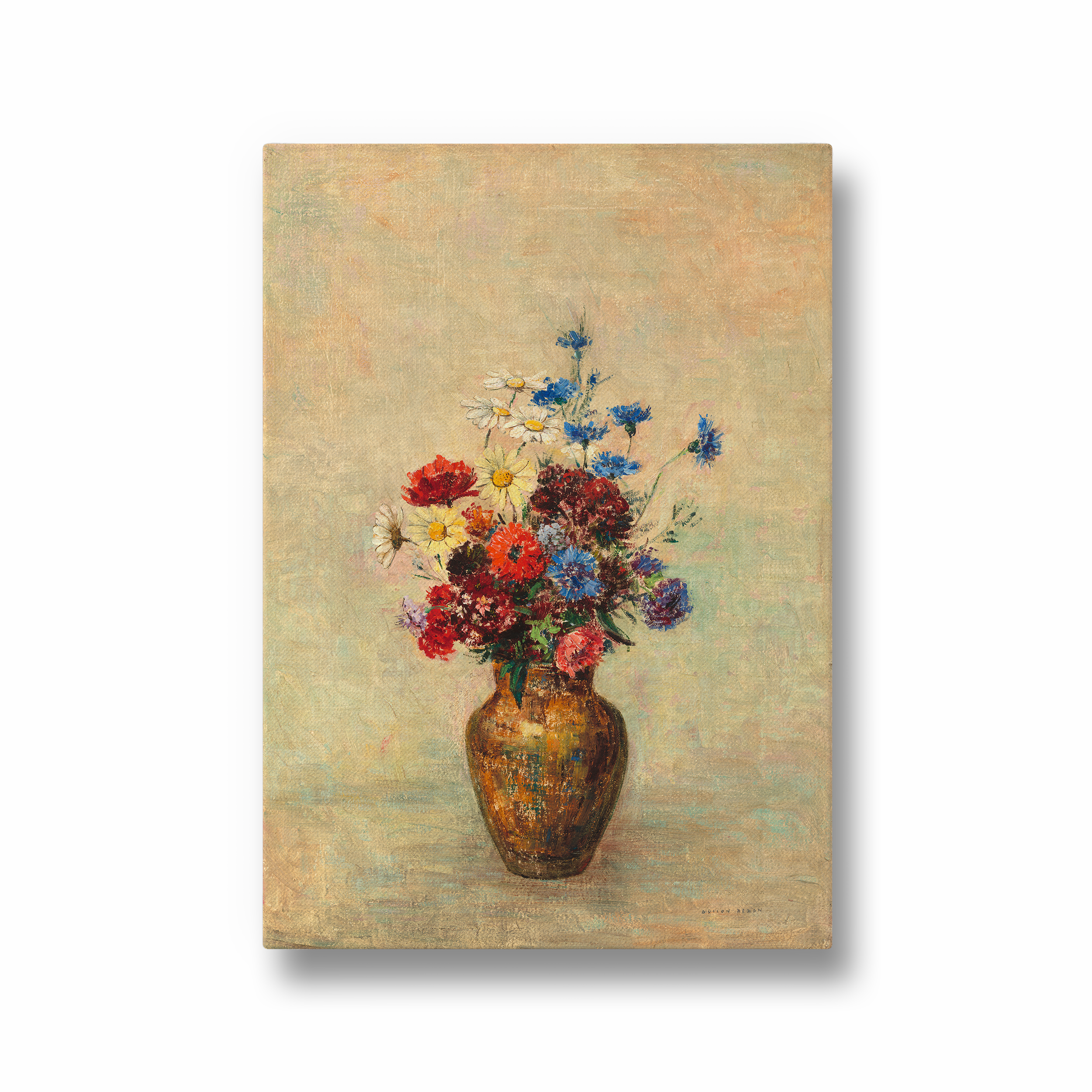 Flowers in a Vase (1910) by Odilon Redon Botanical Wall Art