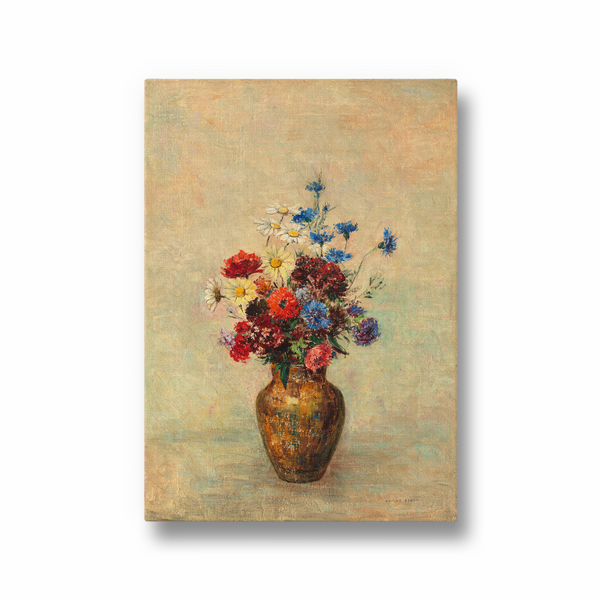 Flowers in a Vase (1910) by Odilon Redon Botanical Wall Art