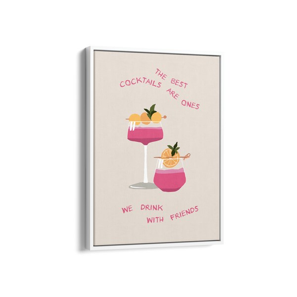 Best Cocktails with Friends Journey Wall Art