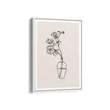 Beige Floral Line Dancing Wall Art