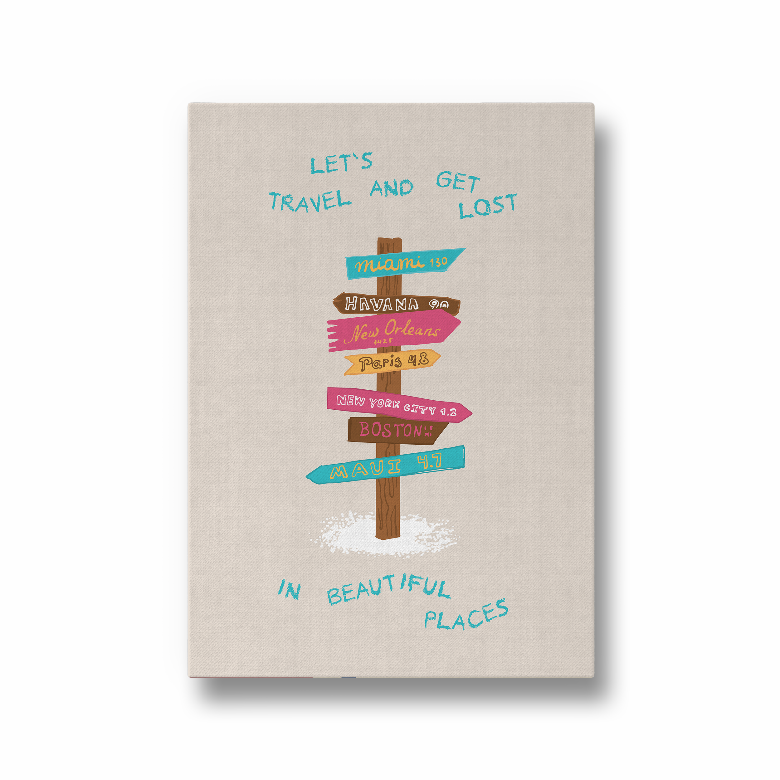 Let's Travel and Get Lost Journey Wall Art