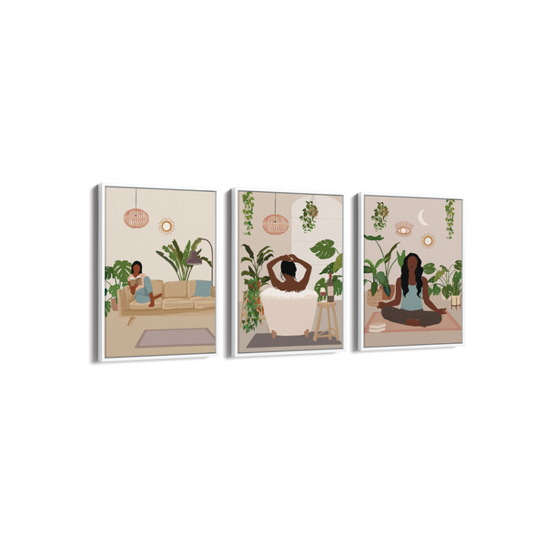 Set of 3 Kind Women Modern Wall Art