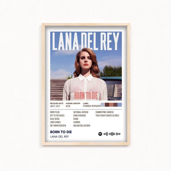 Born to die by Lana Del Rey Album Poster