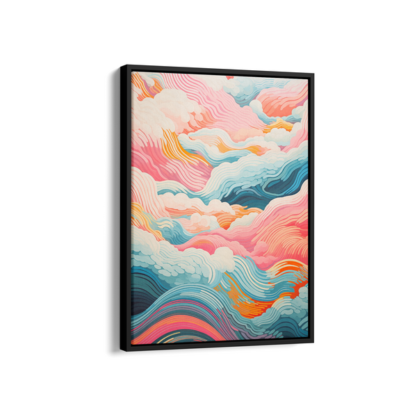 Colorful Cascade Abstract Modern Wall Art