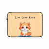 Live love meow Cat design Laptop Sleeve (Macbook, HP, Lenovo, Asus, Others) | Laptop Cover