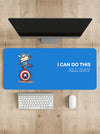 Cute Little Cap America Desk Mat | Desk Pad | Mouse Pad