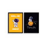 Shall we Dance & Fishing stars Set of 2 Space Art