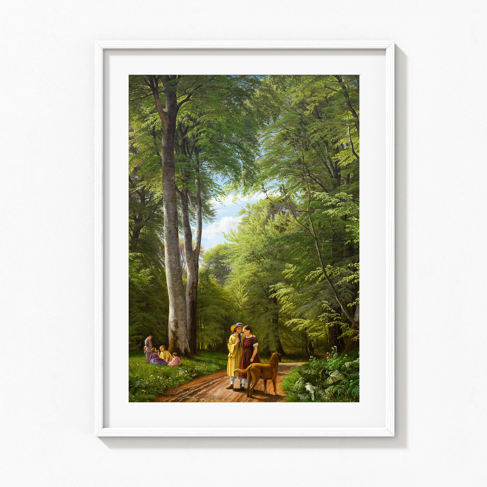 A Beech Wood in May near Iselingen Manor, Zealand by P. C. Skovgaard Landscape Art