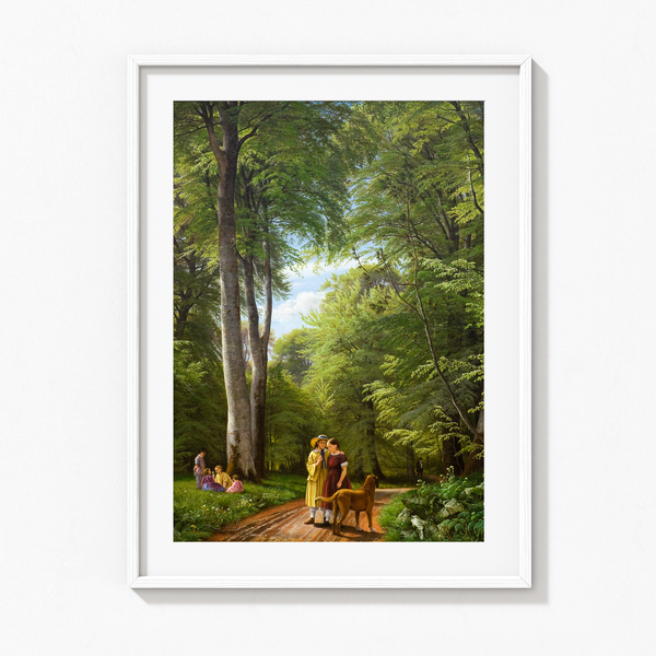A Beech Wood in May near Iselingen Manor, Zealand by P. C. Skovgaard Landscape Art