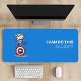 Cute Little Cap America Desk Mat | Desk Pad | Mouse Pad