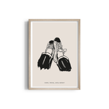 Work, Travel, Save, Repeat Travel Wall Art