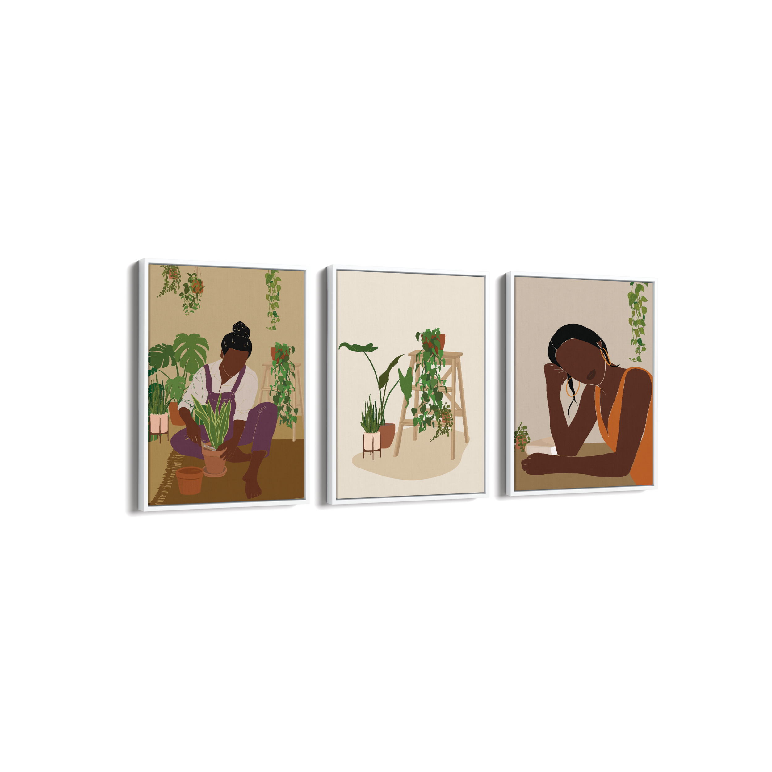 Set of 3 Kind Women Modern Wall Art